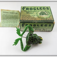 Vintage Jenson Green Froglegs Kicker Lure In Box