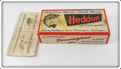 Heddon Red Head White Weedless Widow Jr Empty Box