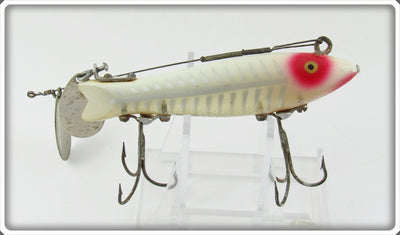 Vintage Heddon White Shore Dowagiac Spook Lure 9100 XRW