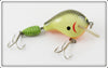Vintage Bagley Black On Chartreuse Grub Tail Balsa B Lure 