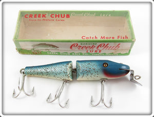Vintage Creek Chub Blue Flash Jointed Pikie Lure In Box 