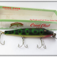 Vintage Creek Chub Frog Spot Husky Pikie Lure In Box 2319 W