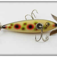 Pflueger White Green & Red Spots Neverfail Minnow lure 3169 