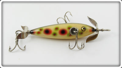 Pflueger White Green & Red Spots Neverfail Minnow lure 3169 
