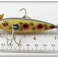 Pflueger White Green & Red Spots Neverfail Minnow