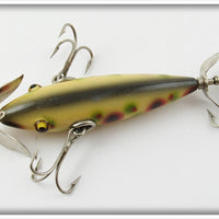 Pflueger White Green & Red Spots Neverfail Minnow
