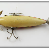 Pflueger White Green & Red Spots Neverfail Minnow