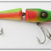 Vintage Creek Chub Rainbow Fire Jointed Midget Pikie Lure 4232