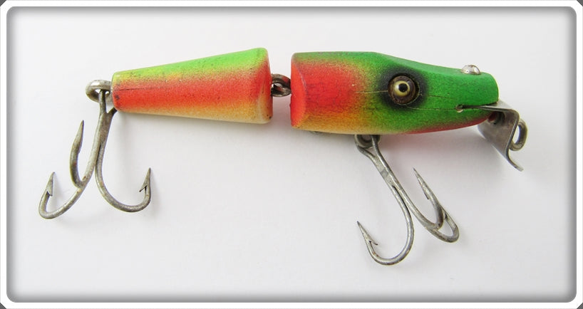 Vintage Creek Chub Rainbow Fire Jointed Midget Pikie Lure 4232