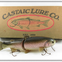 Vintage Castaic Lure Co 8" Castaic Rainbow Trout Lure In Box