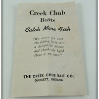Creek Chub White Red Head Kingfish Pikie In Box KF 102