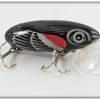 Arbogast Seein's Believin' Clear Plastic Lip Red Wing Blackbird Jitterbug In Box