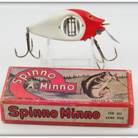Uniline Mfg Corp White Red Head Spinno Minno Lure In Box