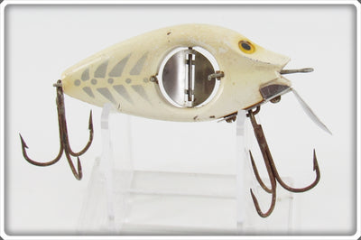 Vintage Uniline Mfg Corp White Silver Ribs Spinno Minno Lure