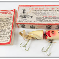 Vintage Heddon White Red Gill Salmon Zig Wag Jr In Box S8342M