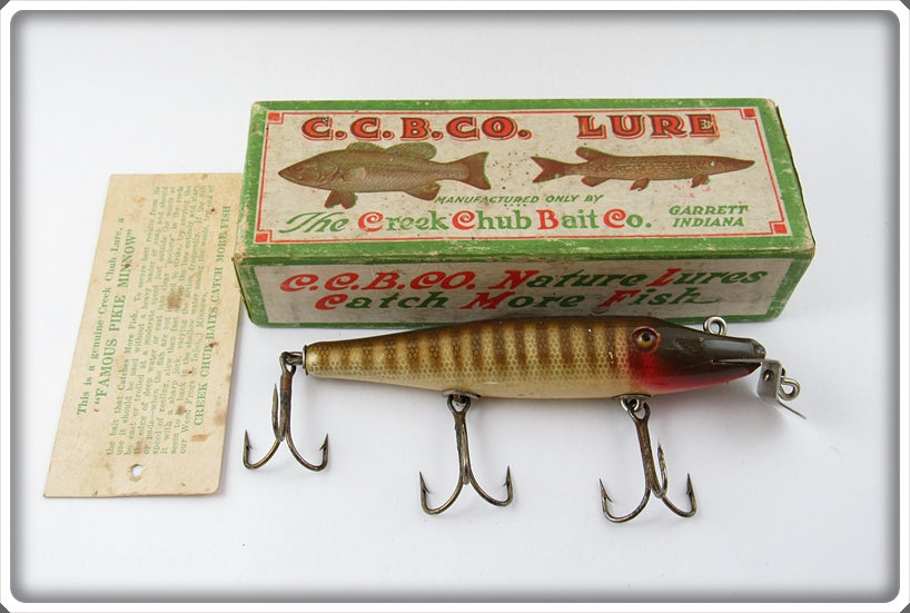 Vintage Creek Chub Pikie Scale Early Pikie Lure In Box 700