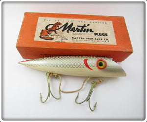 Vintage Martin Silver Scale Salmon Plug Lure In Box 7KS-11