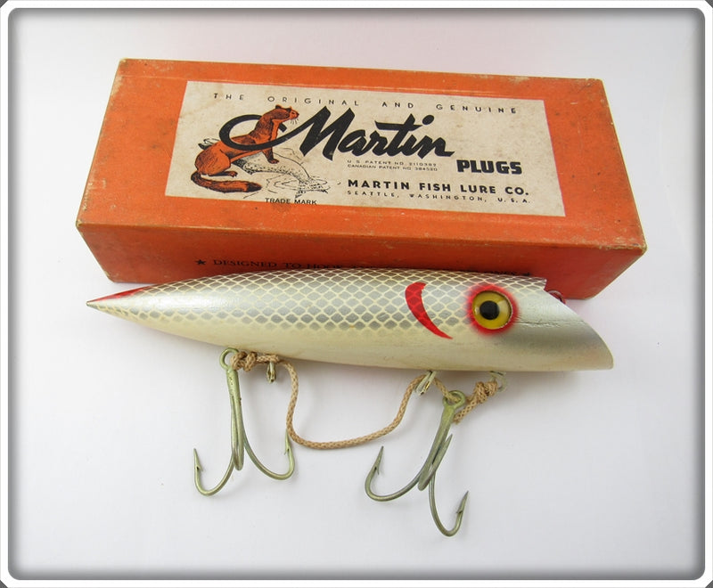 Vintage Martin Silver Scale Salmon Plug Lure In Box 7KS-11 For