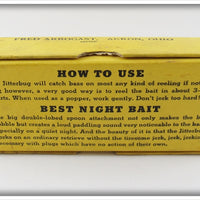 Arbogast Green Scale Plastic Lip Jitterbug In Box