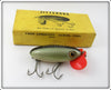 Arbogast Green Scale Plastic Lip Jitterbug Lure In Box 