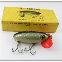 Arbogast Green Scale Plastic Lip Jitterbug Lure In Box 