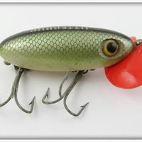 Arbogast Green Scale Plastic Lip Jitterbug In Box