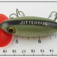Arbogast Green Scale Plastic Lip Jitterbug In Box