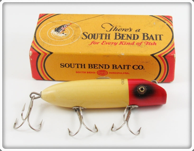 South Bend Red Head White Bass Oreno Lure In Box 973 RH