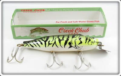Creek Chub Psychie Pikie Wooden Striper Pikie In Box 6900 MA 