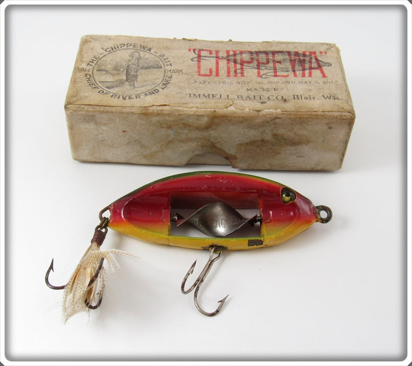 Vintage Immell Bait Co Rainbow Chippewa In Box B-55