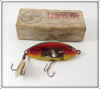 Vintage Immell Bait Co Rainbow Chippewa In Box B-55