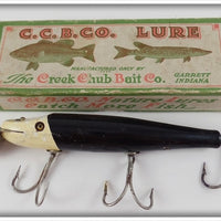 Creek Chub Bait Co Black With White Head Husky Pikie In Box 2311