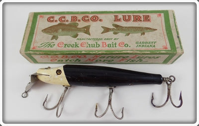 Creek Chub Bait Co Black With White Head Husky Pikie In Box 2311
