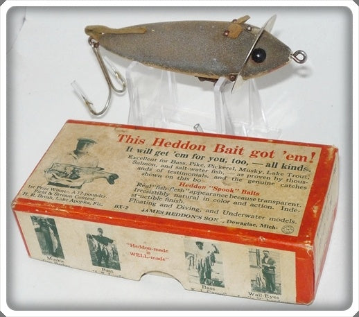 Vintage Heddon 210 Surface Grey Mouse Lure