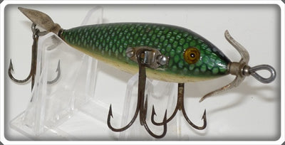 Heddon Green Scale 100 Three Hook Minnow 109D ~