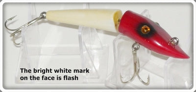 Vintage Moonlight Kingfisher Red And White Jointed Pikaroon Lure