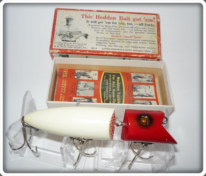 Heddon Red And White Zig Wag In Correct Box 8302 RH