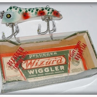 Pflueger Argyle Green Cracked Back Wizard Wiggler In Correct Box