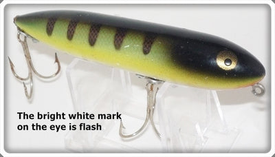 Vintage Heddon Golden Black Muskie Zara Spook Lure 9255 MG