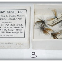 Antique Vintage Hardy Bros England Box Of Lures Flies 