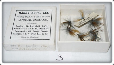 Antique Vintage Hardy Bros England Box Of Lures Flies 