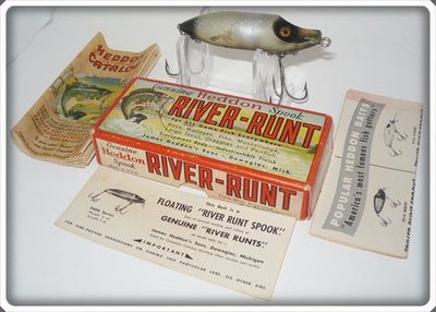 Heddon Saltwater Fish Flash Silver & Black No Lip River Runt In Box FFS 9110 SB