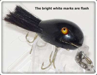 Vintage CCBCO Creek Chub Solid Black Dingbat Lure 5113