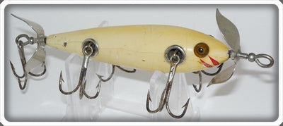 Vintage Pflueger Solid White Monarch Minnow Lure 2180