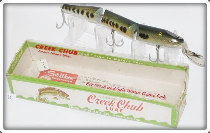 Vintage Creek Chub Bass Finish Triple Jointed Pikie 2800 Special Lure