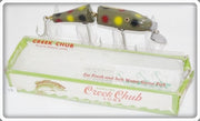 Creek Chub Olive Yellow, Red & Black Spots Jointed Snook Pikie 5500 Special