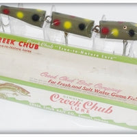 Creek Chub Olive Yellow, Red & Black Spots Triple Jointed Pikie 2800 Special
