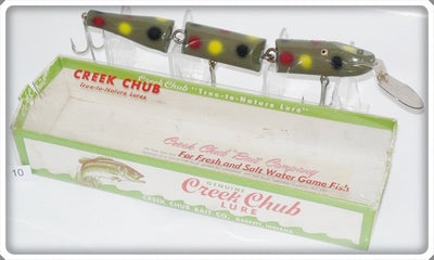 Creek Chub Olive Yellow, Red & Black Spots Triple Jointed Pikie 2800 Special