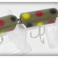 Creek Chub Olive Yellow, Red & Black Spots Triple Jointed Pikie 2800 Special