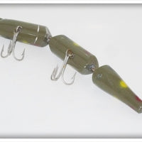 Creek Chub Olive Yellow, Red & Black Spots Triple Jointed Pikie 2800 Special
